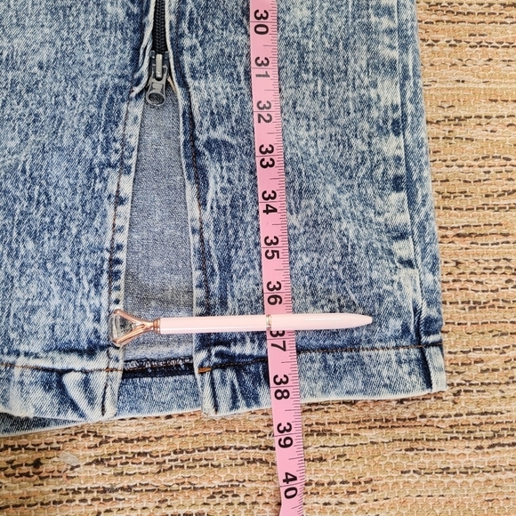 VINTAGE 80s Acid Washed Denim Dress - Picture 12 of 13